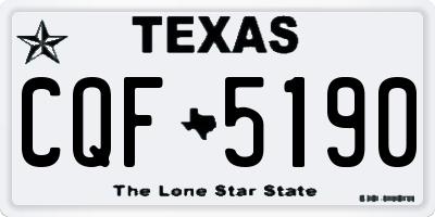 TX license plate CQF5190