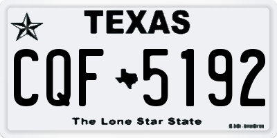 TX license plate CQF5192