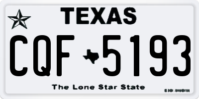 TX license plate CQF5193