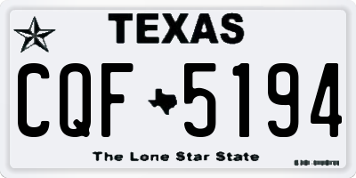 TX license plate CQF5194