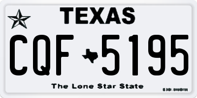 TX license plate CQF5195