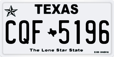 TX license plate CQF5196