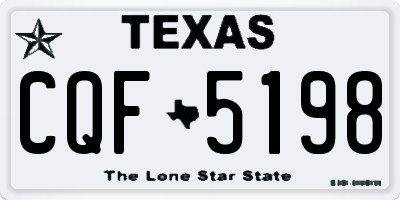 TX license plate CQF5198