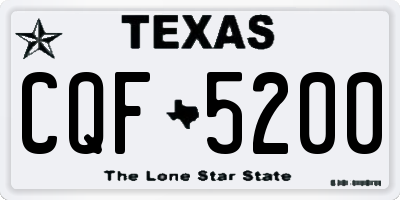 TX license plate CQF5200
