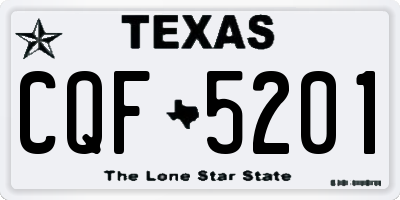 TX license plate CQF5201
