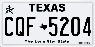 TX license plate CQF5204