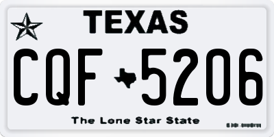 TX license plate CQF5206