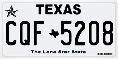 TX license plate CQF5208