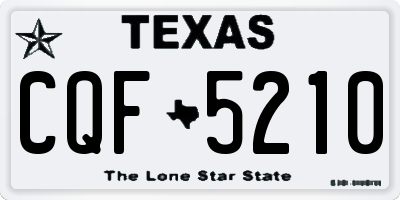 TX license plate CQF5210