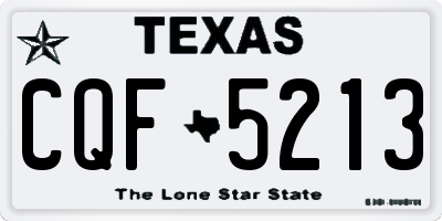 TX license plate CQF5213