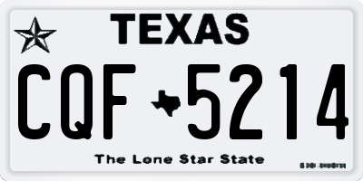 TX license plate CQF5214