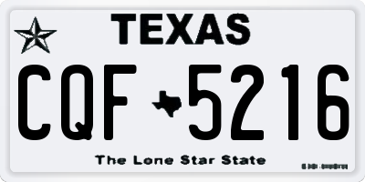 TX license plate CQF5216