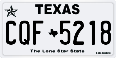 TX license plate CQF5218