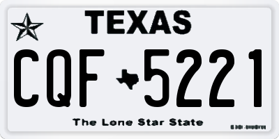 TX license plate CQF5221