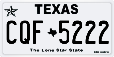 TX license plate CQF5222