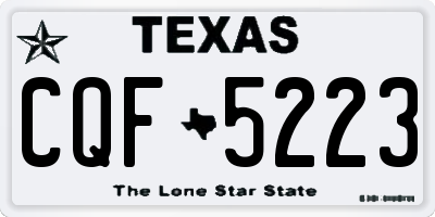 TX license plate CQF5223