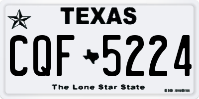 TX license plate CQF5224
