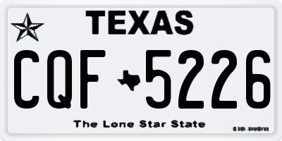 TX license plate CQF5226