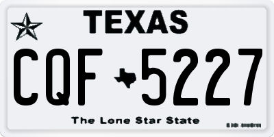 TX license plate CQF5227