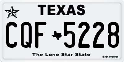 TX license plate CQF5228