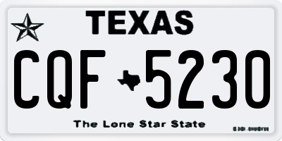 TX license plate CQF5230