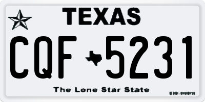TX license plate CQF5231