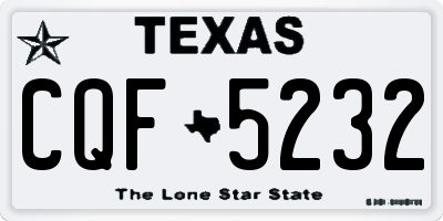TX license plate CQF5232