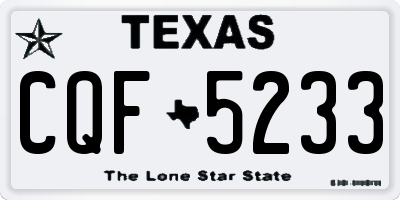 TX license plate CQF5233