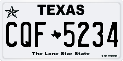 TX license plate CQF5234