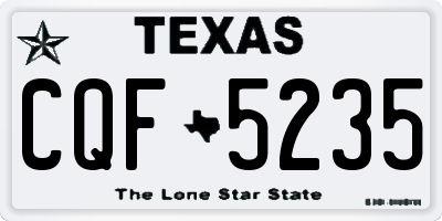 TX license plate CQF5235