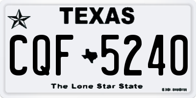 TX license plate CQF5240