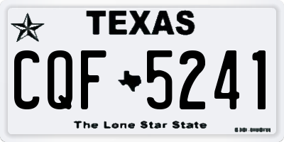 TX license plate CQF5241