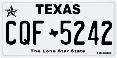TX license plate CQF5242