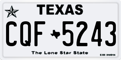 TX license plate CQF5243