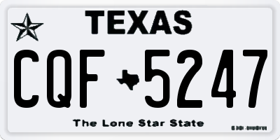 TX license plate CQF5247