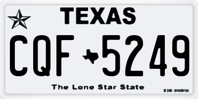 TX license plate CQF5249