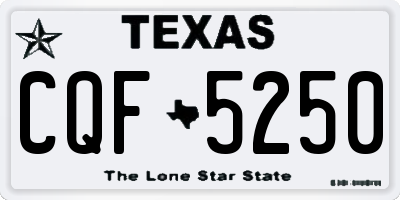 TX license plate CQF5250