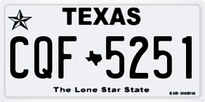 TX license plate CQF5251