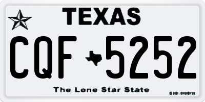 TX license plate CQF5252