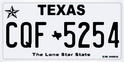 TX license plate CQF5254
