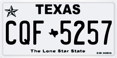 TX license plate CQF5257