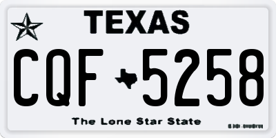 TX license plate CQF5258