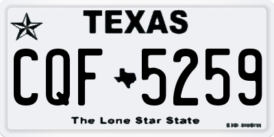 TX license plate CQF5259