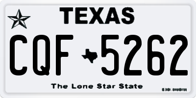 TX license plate CQF5262