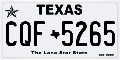 TX license plate CQF5265