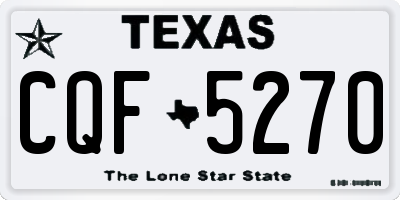TX license plate CQF5270