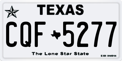 TX license plate CQF5277