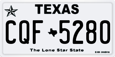 TX license plate CQF5280