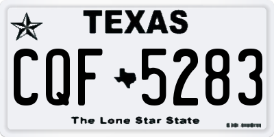 TX license plate CQF5283