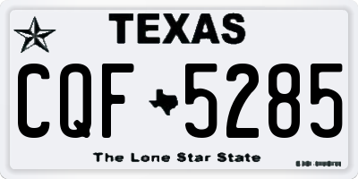 TX license plate CQF5285